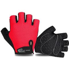 WEST BIKING YP0211218 Guantes de ciclismo transpirables de medio dedo con palma de silicona antideslizante