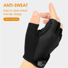 WEST BIKING YP0211218 Breathable Cycling Half Finger Gloves with Non-Slip Silicone Palm