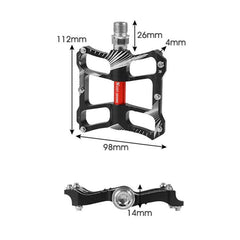 WEST BIKING YP0802080 Lightweight Aluminum Alloy Bicycle Pedals for Enhanced Performance