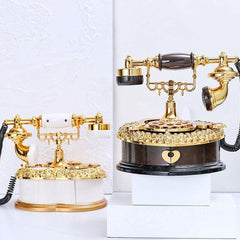 Vintage Dial Telephone Musical Keepsake - Elegant Home Decor & Gift