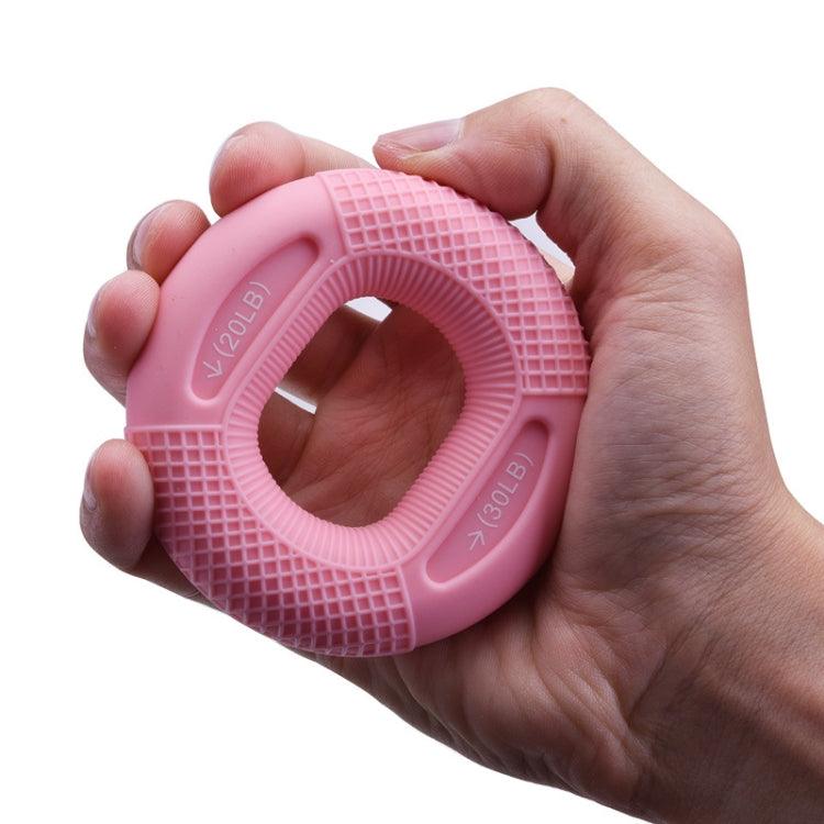 Silicone Grip Strength Trainer with Adjustable Resistance, 20/30LB (Pink) for Muscle Rehabilitation