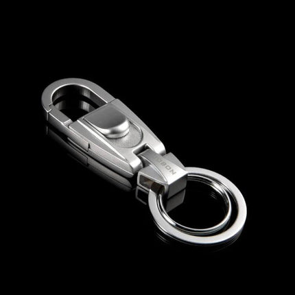Jobon Mens Waist Keychain With Double Ring Buckle For Everyday Use - sleek zinc alloy keychain with push-down buckle and double rings for organized keys