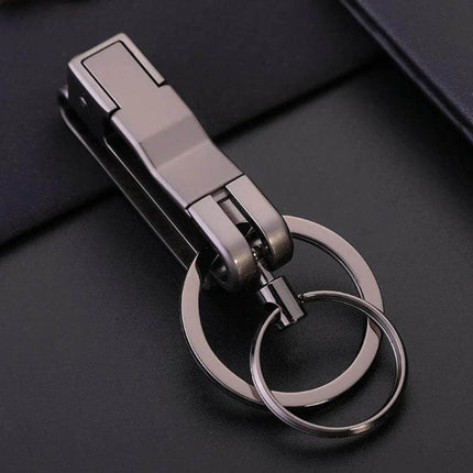 Jobon Car Keychain with Detachable Double Ring for Easy Key Access durable zinc alloy key organizer with detachable double ring