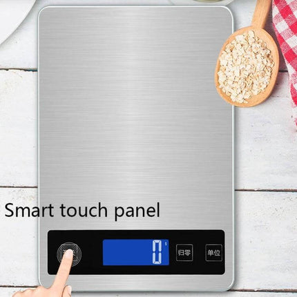 Portable USB Kitchen Scale For Precise Cooking And Baking stainless steel compact digital scale with LED display and touch panel, 5kg/10kg/15kg options