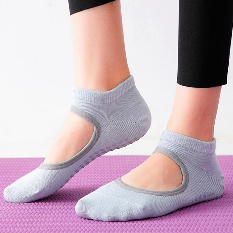 Backless Anti-Slip Yoga and Dance Socks for Indoor Fitness, Size 35-42