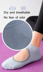 Backless Grip Yoga and Dance Socks for Indoor Fitness