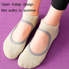 Backless Grip Yoga and Dance Socks for Indoor Fitness