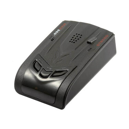 STR550 Car Laser Radar Detector with English Support - compact black full-band radar and laser detector for vehicle speed alerts