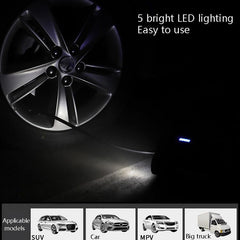 Inflador de aire portátil para automóvil de 12 V con medidor de presión de neumáticos y luz LED