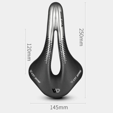 Bike Cushion For Comfortable Riding, Road And Mountain Bike Seat - compact 25x14.5cm ergonomic saddle pad with high-strength bow for steady support
