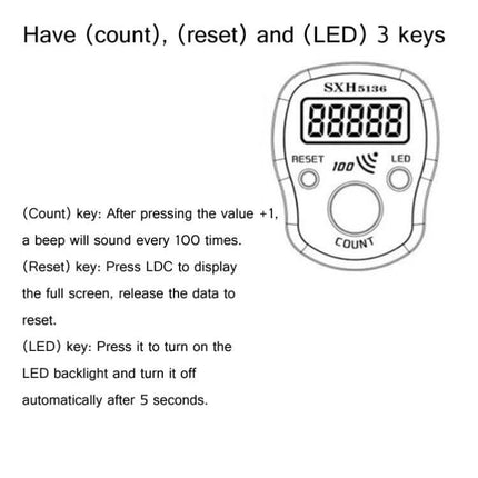 LED Counter With Sound Reminder, 4 Pack For Everyday Counting compact tally with LED display tactile keys and audible beep every 100 counts