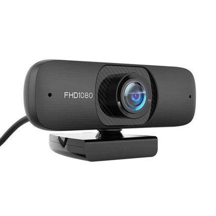 Webcam with Microphone for Video Calls and Live Streaming — FHD1080 USB webcam on clip, easy setup for Zoom, remote work, teaching and streaming