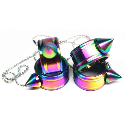 Stainless Steel Self-Defense Ring for Everyday Personal Protection iridescent spike 304 stainless steel compact wearable protection