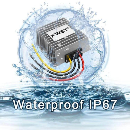 DC 12/24V To 5V Step-Down Converter Module For Vehicles waterproof IP67 metal housing with wiring for car USB power