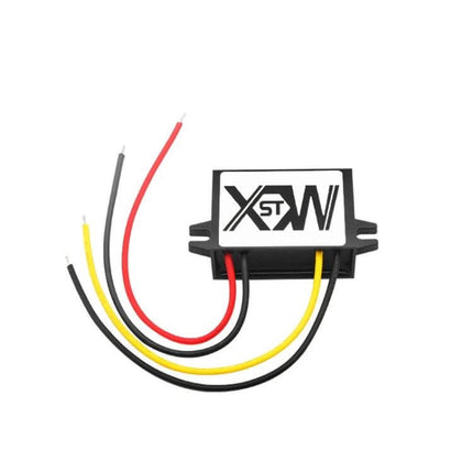 DC 12/24V To 5V Step-Down Converter Module For Vehicles compact automotive voltage regulator with red black yellow wires for USB power