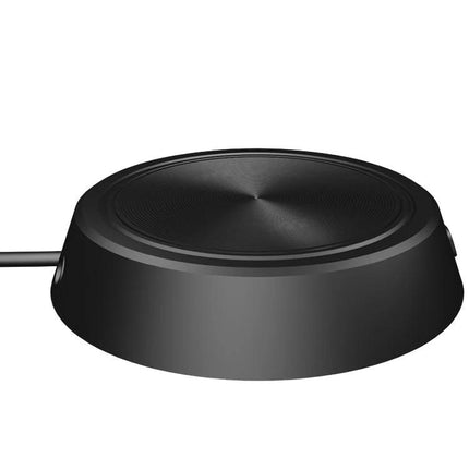 USB Omnidirectional Microphone for Computer Conferences sleek black USB desktop conference microphone with 360° pickup up to 3m