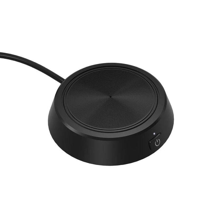 USB Omnidirectional Microphone for Computer Conferences - compact black USB conference mic with 3m pickup for virtual meetings and online classes