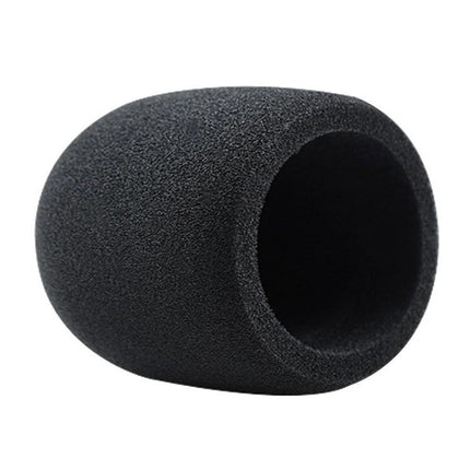 Protective Sponge Cover for Daily Microphone Recordings at Home - black foam windscreen for podcasting and video calls
