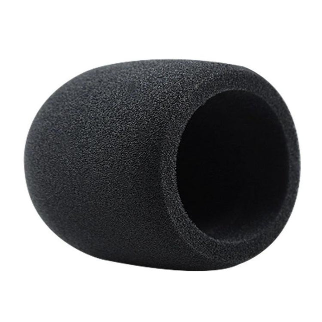 Protective Sponge Cover for Daily Microphone Recordings at Home - black foam windscreen for podcasting and video calls