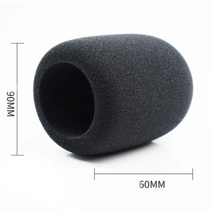 Protective Sponge Cover for Daily Microphone Recordings at Home - black foam windscreen 90mm x 60mm for podcasting and video calls