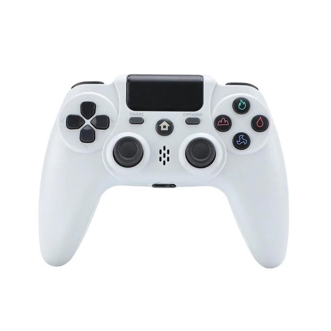 ZR486 Game Controller for Relaxed Home PS4 Sessions - white wired PS4 controller with dual analog sticks and vibration for cozy couch gaming