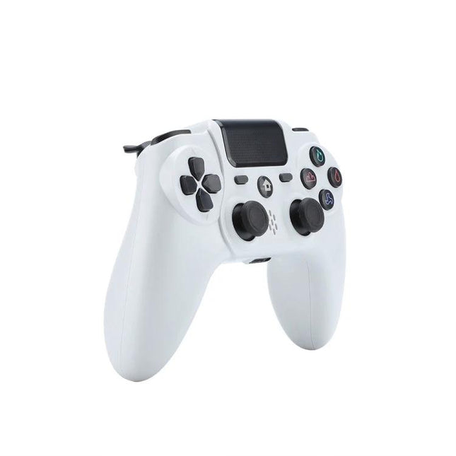 ZR486 Game Controller for Relaxed Home PS4 Sessions white wired controller on couch-ready setup with vibration feedback
