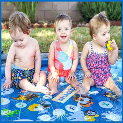 Inflatable Round Water Play Mat for Kids – 170cm Outdoor Sprinkler Fun