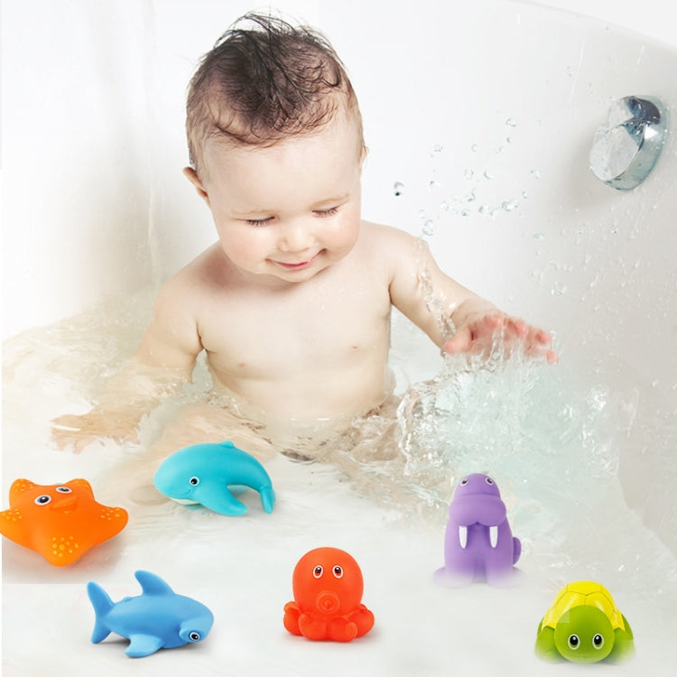 6 en 1 Juguetes de baño para bebés con animales termocromáticos y rociadores de agua divertidos para niños