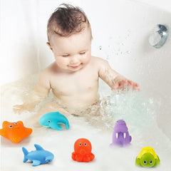 Color-Changing 6 in 1 Water Play Bath Toys for Kids - Thermochromic Sea Creatures