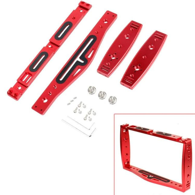 Underwater Handheld Grip Stabilizer for GoPro Cameras and Phones - red CNC machined aluminum frame and mounting hardware for steady underwater footage