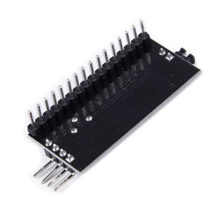 LCD1602 Adapter Board for Electronic Projects - 5 Pack black I2C 16x2 display adapter board with header pins for Arduino prototyping