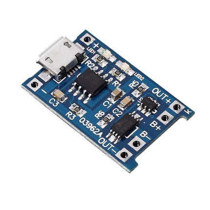 Set of 10 Micro USB Lithium Battery Charger Boards - single-cell charger board with micro USB input for DIY electronics and hobby projects