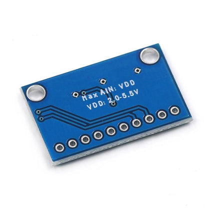 Four-Channel Signal Converter Board for Electronics Projects compact blue PCB module for low-power multi-channel signal conversion