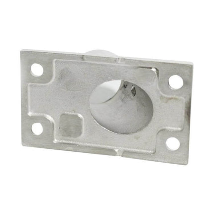 316 Stainless Steel 60-Degree Square Tube Base For Marine Boats, 22mm - polished 316 stainless mount for railing posts and antenna supports