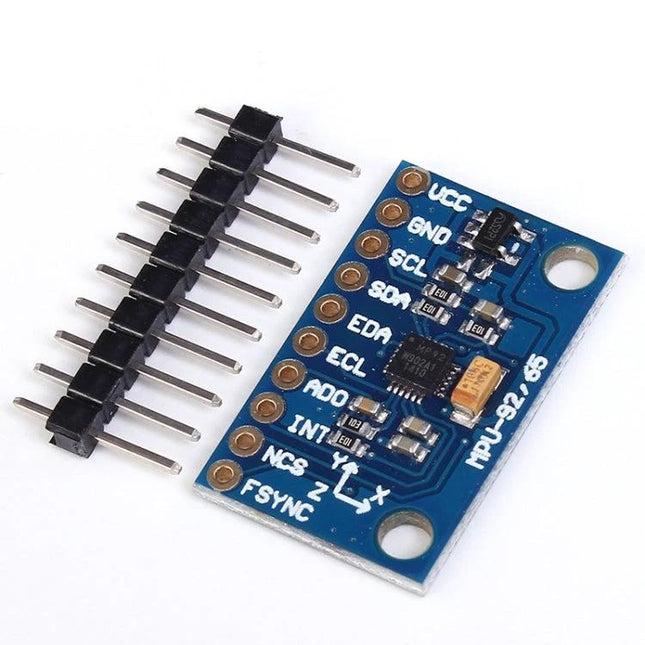 9-Axis Sensor Board Module for DIY Electronics and Robotics Projects compact MPU-9250 motion sensor board showing pins and labels