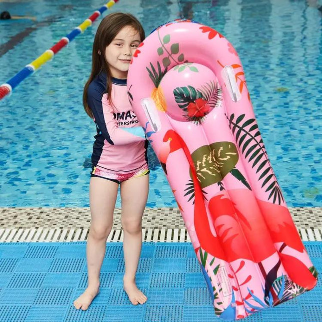 Kids Inflatable Surfboard 117x54cm PVC Cartoon Animal