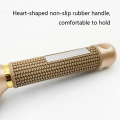 High-Heat Resistant Ceramic Roller Comb with Nylon Bristles and Comfortable Grip