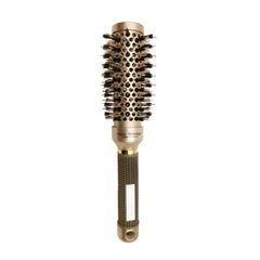 High-Heat Resistant Ceramic Roller Comb with Nylon Bristles and Comfortable Grip