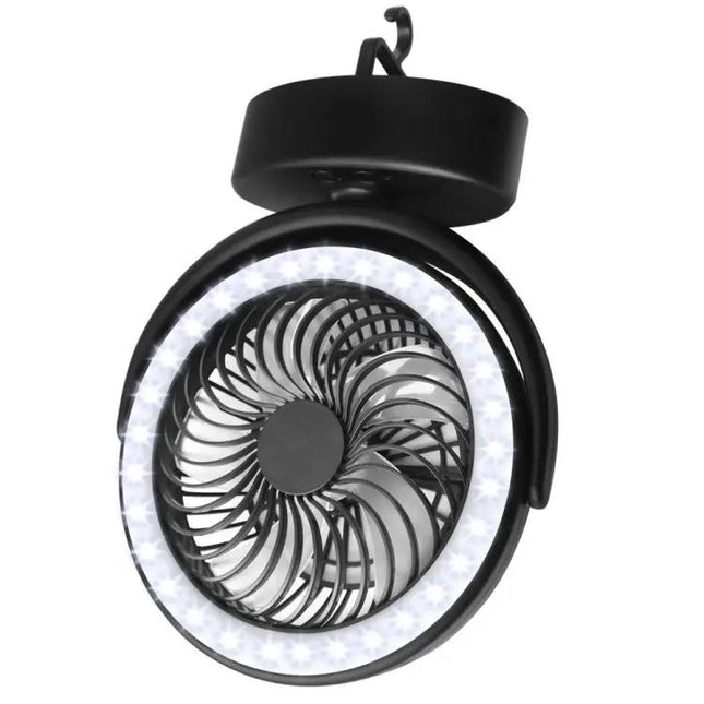 USB Rechargeable Camping Tent Fan For Hanging And Lighting