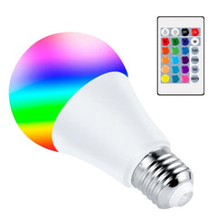 Multicolor Remote-Controlled LED Bulb Light with 16 Color Options