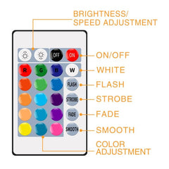 Multicolor Remote-Controlled LED Bulb Light with 16 Color Options