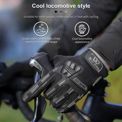 WEST BIKING Touchscreen Cycling Gloves - Shockproof, Non-Slip Long Finger Design for Outdoor Enthusiasts