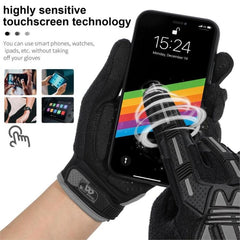 WEST BIKING Touchscreen Cycling Gloves - Shockproof, Non-Slip Long Finger Design for Outdoor Enthusiasts