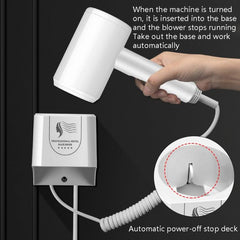 High-Power Wall-Mounted Hair Dryer with Constant Temperature and Quiet Operation, CN Plug