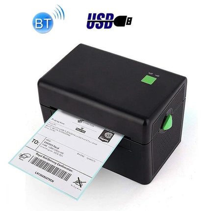 Efficient 4-Inch Thermal Label Printer for Shipping and Barcodes printing shipping label via USB and Bluetooth, automatic feed, single-sheet support