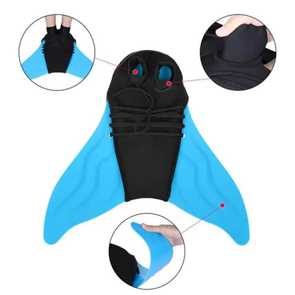 Mermaid One-Piece Swimming Fins For Children And Adults