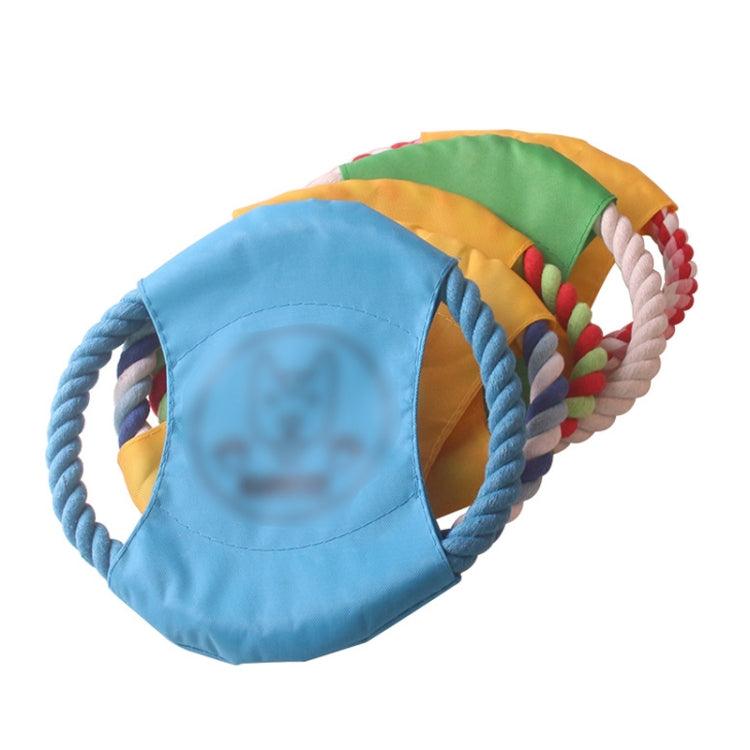 Durable Canvas Cotton Rope Frisbee for Dogs - Bite Resistant Pet Training Toy