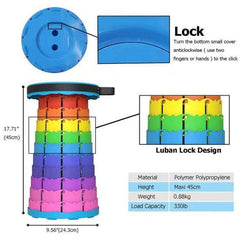 Compact Portable Telescoping Fishing Stool for Outdoor Use