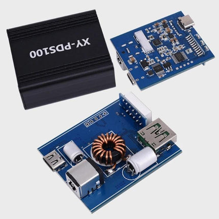 Practical 100W Type-C Quick Charger for Mobile Phones and Devices showing compact PCB modules and dual input ports