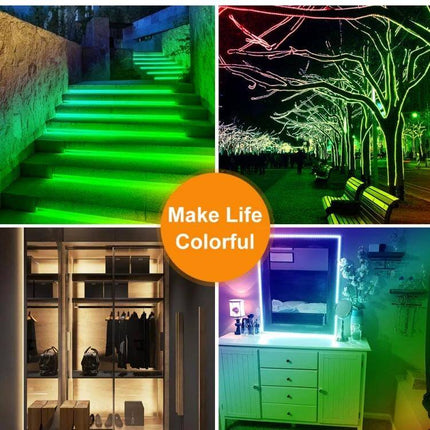 RGB USB Light Strip With Remote Control For Ambient Room Decor 5m - 5m RGB USB LED strip lighting for stairs, trees, closet and vanity backlight